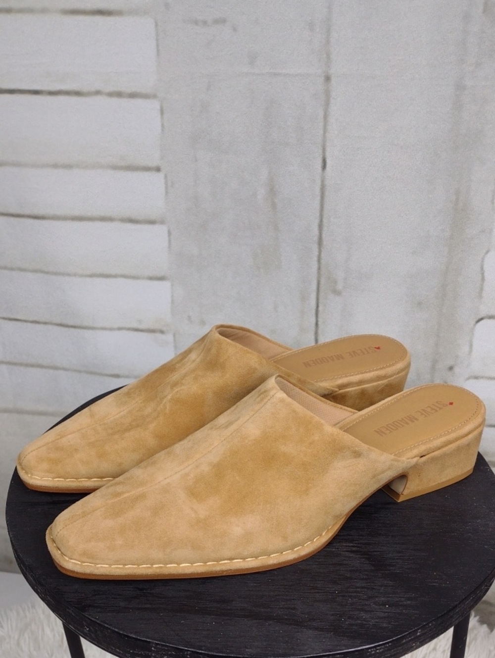 Steve Madden Tan Suede Slip-On Mules Size 9